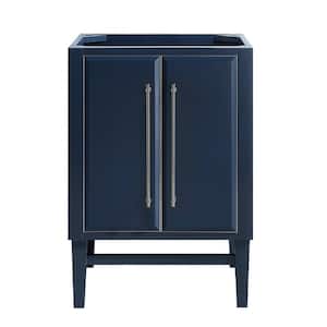 Mason 24 in. Bath Vanity Cabinet Only in Navy Blue with Silver Trim