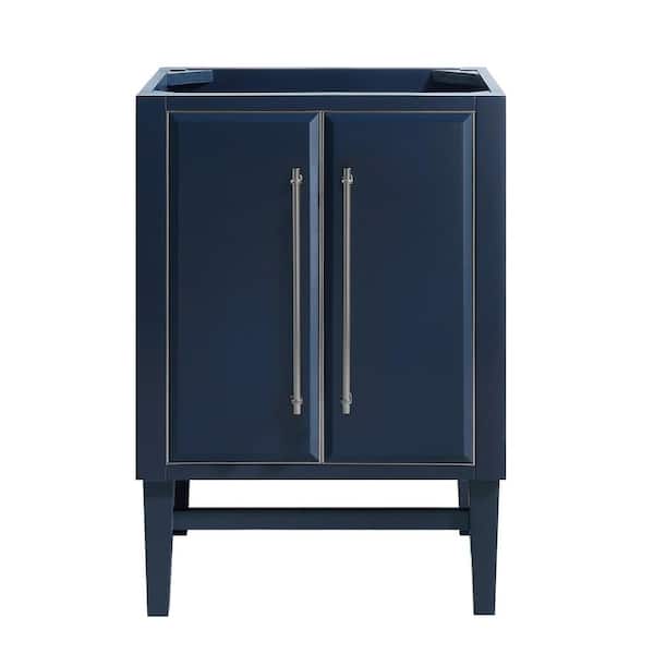 Avanity Mason 24 in. Bath Vanity Cabinet Only in Navy Blue with Silver Trim