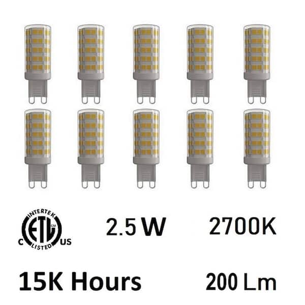 CWI Lighting 2.5 Watt G9 LED Bulb 3000K (Set of 10)