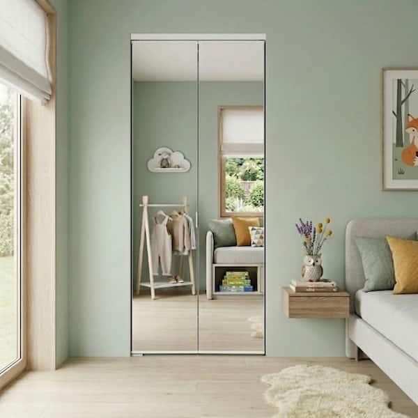 Impact Plus 36 in. x 80 in. Polished Edge Mirror Solid Core MDF