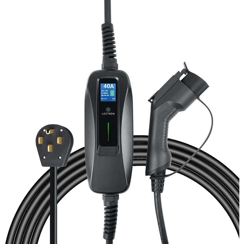 LECTRON 240-Volt 40 Amp Level EV Charger with 18 ft Extension Cord J1772  Cable  NEMA 14-50 Plug Electric Vehicle Charger EVCharge14-50-40A The  Home Depot