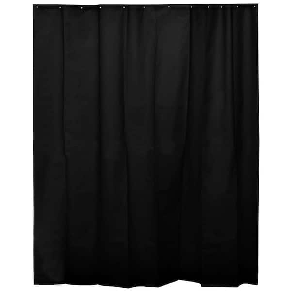 X 78 In Black Bath Shower Curtain, Home Depot Shower Curtains