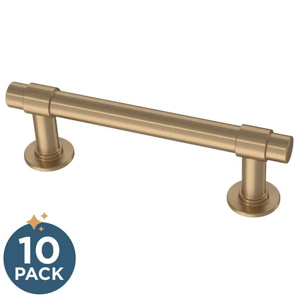 Franklin Brass 3 in. (76 mm) Champagne Bronze Cabinet Straight Bar Drawer Pull (10-Pack)