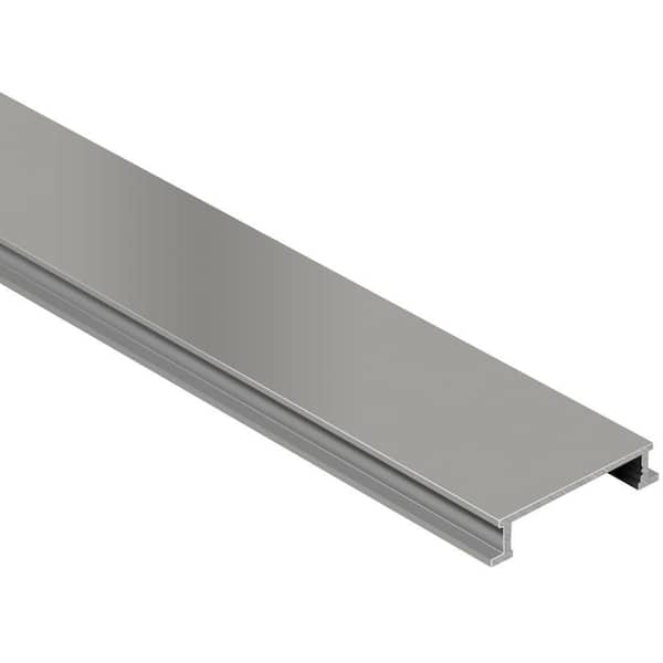 Schluter Designline Satin Nickel Anodized Aluminum 1/4 in. x 8 ft. 2-1/2 in. Metal Border Tile Edging Trim