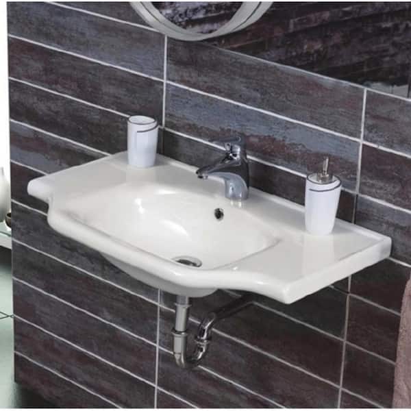 Yeni Klasik Wall Mounted Bathroom Sink in White