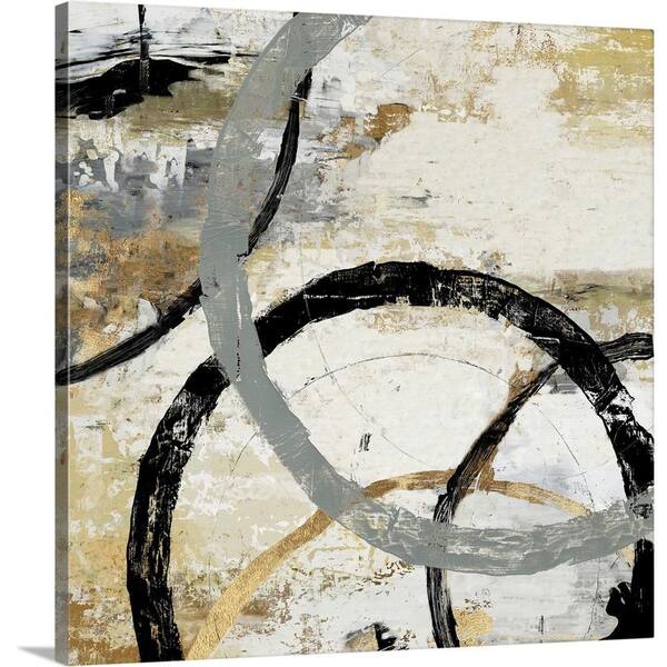 Greatbigcanvas Gold And Black Rings Ii By Tom Reeves Canvas Wall Art 2481512 24 24x24 The Home Depot