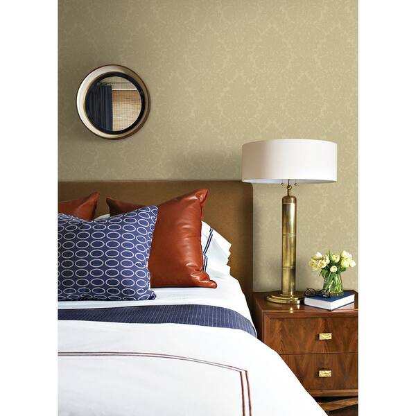 Betina Gold Damask Wallpaper Sample