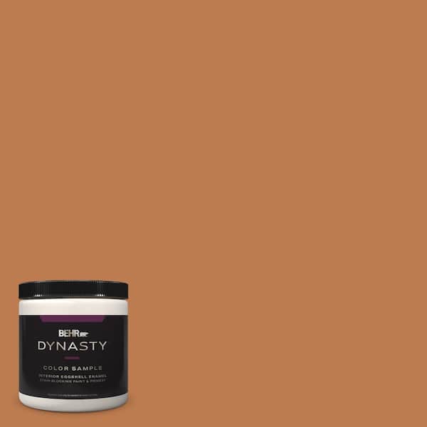 BEHR DYNASTY 8 oz. #260D-6 Chai Spice Eggshell Enamel Stain-Blocking Interior Paint & Primer Sample