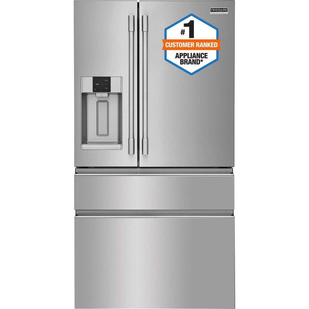 Professional 36 in. 21.4 cu. ft. Counter Depth French Door Refrigerator in Smudge-Proof Stainless Steel