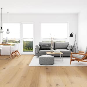 Take Home Sample - Blanca Peak Brushed Engineered Oak Click Waterproof Hardwood Flooring