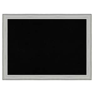 Bel Volta Silver Wood Framed Black Corkboard 31 in. x 23 in. Bulletin Board Memo Board