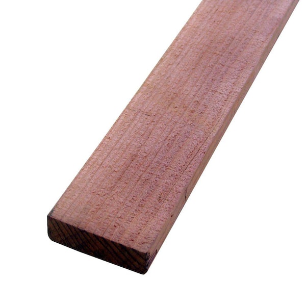 Mendocino Forest Products Redwood Construction Heart S1S2E Board (Common: 5/8 in. x 3-3/8 in. x 12 ft.; Actual: 0.625 in. x 3.375 in. x 144 in.)