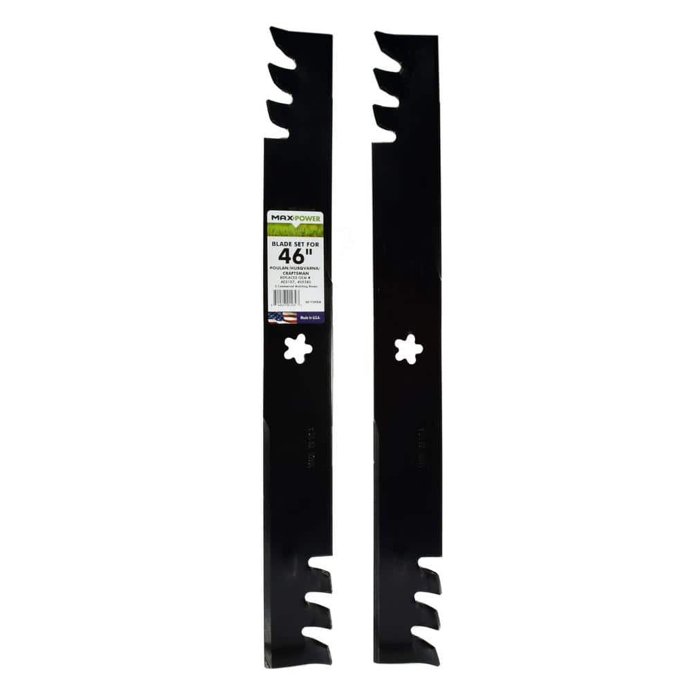 2 Blade Commercial Mulching Set for Many 46 in. Craftsman, Husqvarna, Poulan Mowers, Replaces OEM #'s 403107,532403107 price history on PriceWatchPro