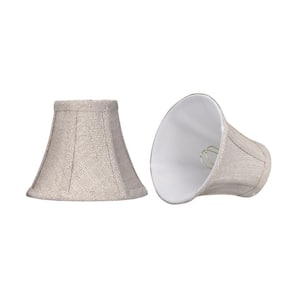 6 in. x 5 in. Beige Bell Lamp Shade (2-Pack)