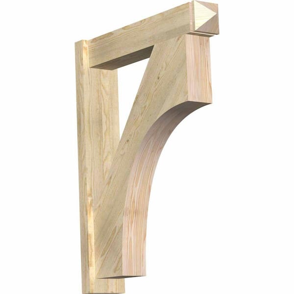 Ekena Millwork 6 in. x 36 in. x 28 in. Douglas Fir Westlake Arts and Crafts Rough Sawn Outlooker