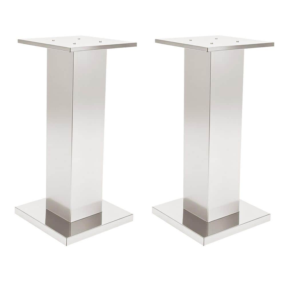 Silver 11.8 in. x 23.6 in. Metal Stainless Steel Decorative Stand Wedding Birthday Party Flower Display Stand (Set of 2) price history on PriceWatchPro