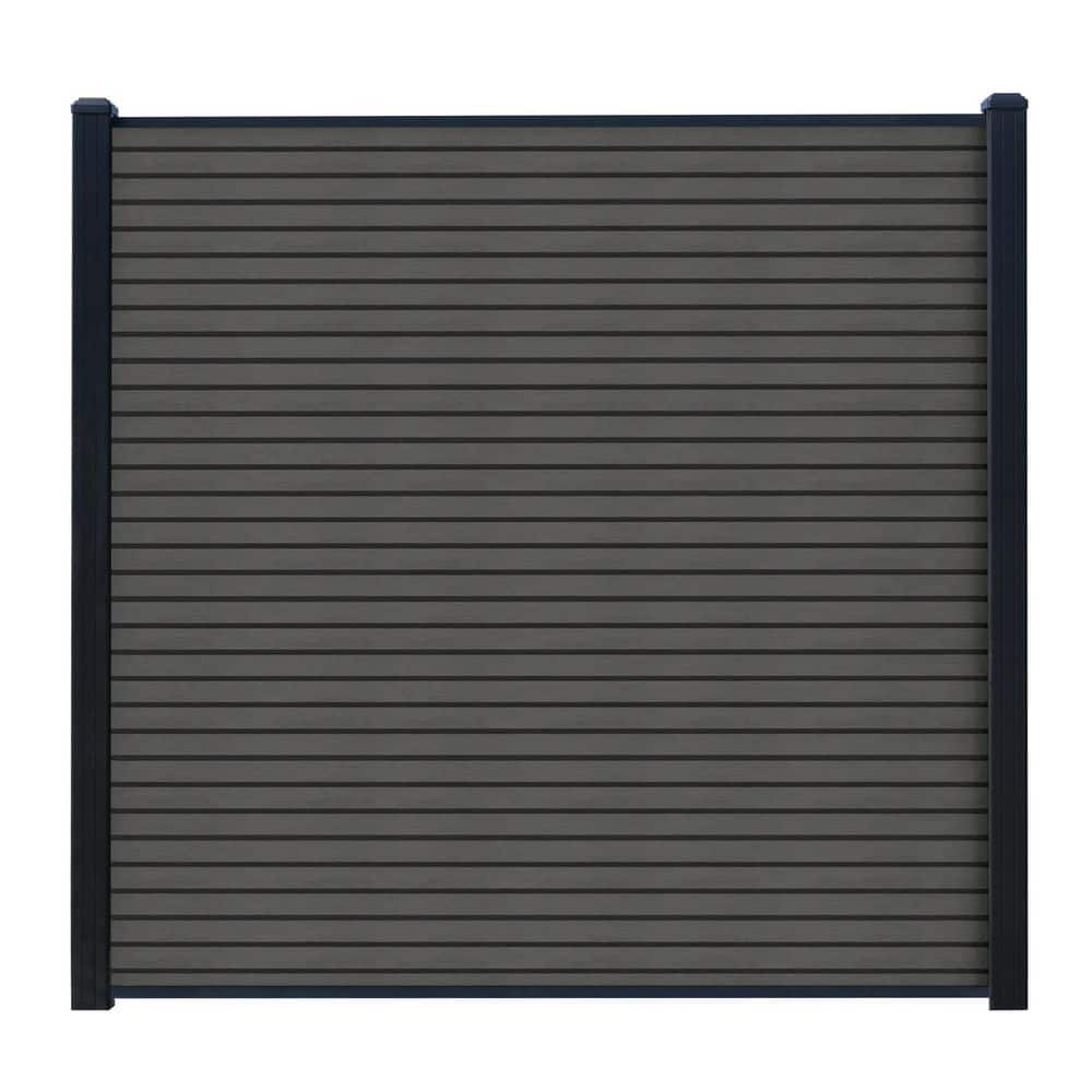 6ft. x 6ft. Composite Fluted Board Fence Panel Tempest Grey (12-Pack) price history on PriceWatchPro