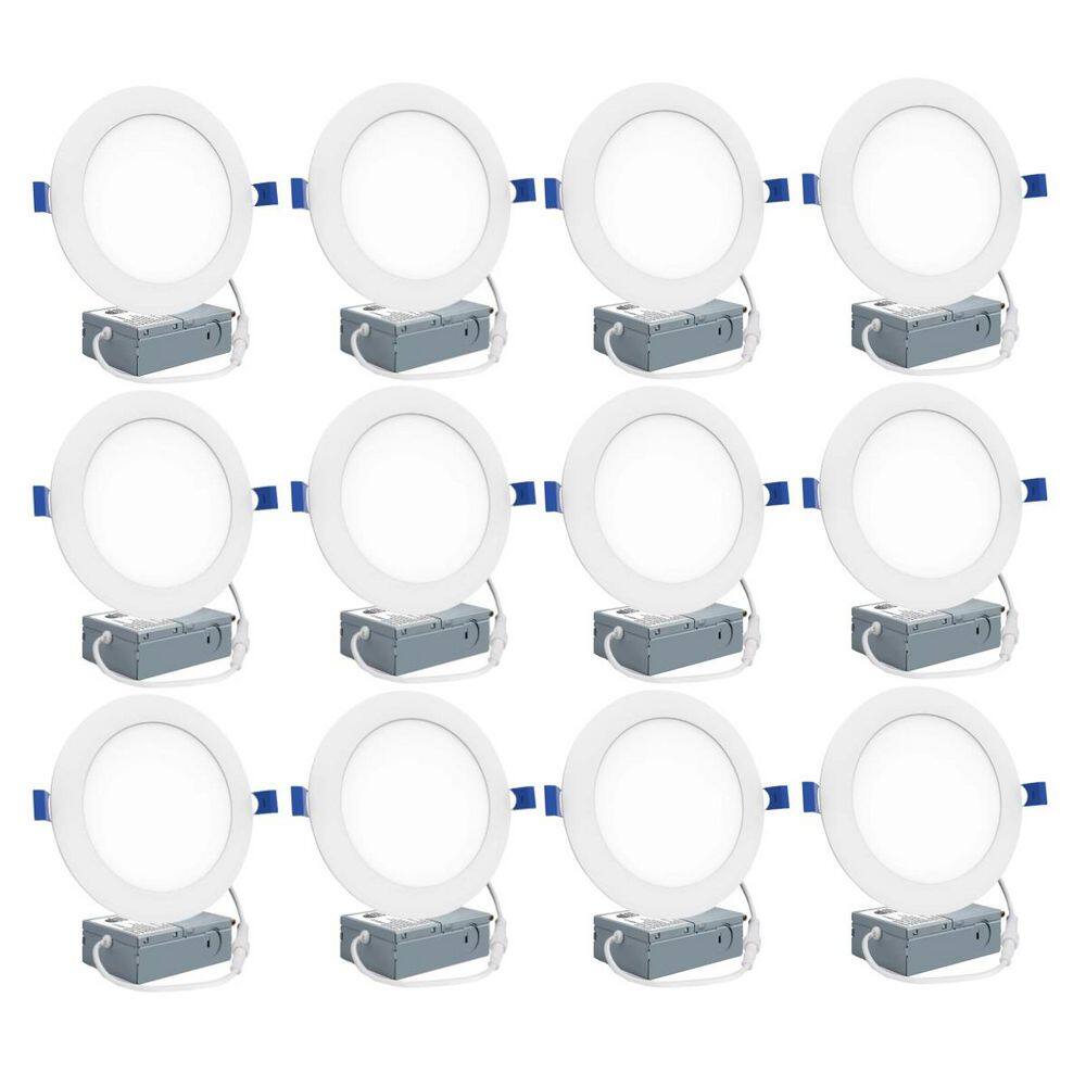 5/6 in Round Adjustable CCT Integrated LED Canless Recessed Light for Kitchen Bath Living rooms,UltraThin Downlight 12Pk price history on PriceWatchPro