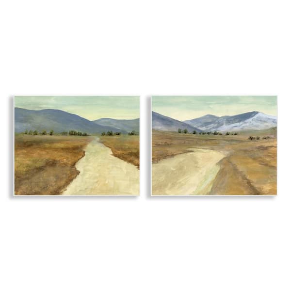 Stupell Industries Barren Desert Path by Michael Willett 2 Pieces Unframed Nature Graphic Art Print 11 in. x 14 in.