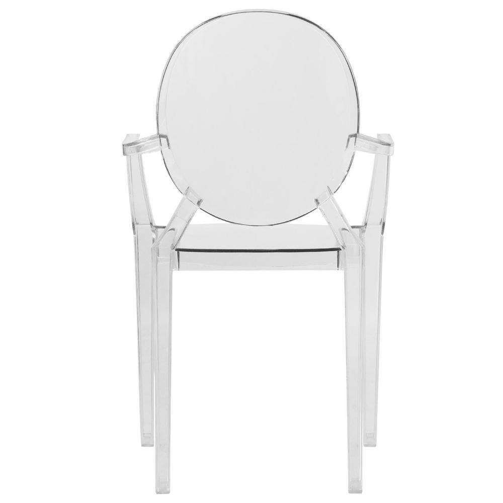 Carroll 17'' Clear Modern Acrylic Stackable Dining Chair Set of 2