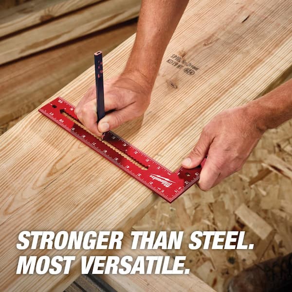 Milwaukee 8 in. x 12 in. Framing Square - Durable Aluminum Construction