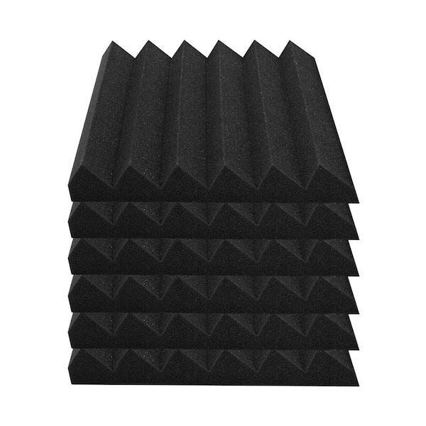 Acoustic Foam Panels, 36 Pack 12x12x2 in., High Density Soundproof Wall Panels, Acoustic Panels, Black, polyurethane