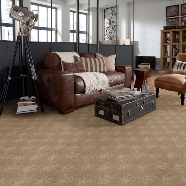 Kensington - Antelope - Brown 42.1 oz. Nylon Pattern Installed Carpet