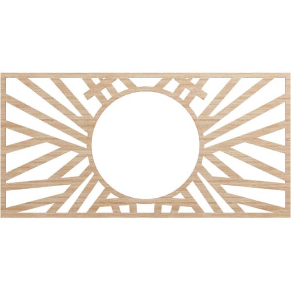 Ekena Millwork 0.375 in. x 26 in. x 13 in. Wood (Alder) Medallion Moulding