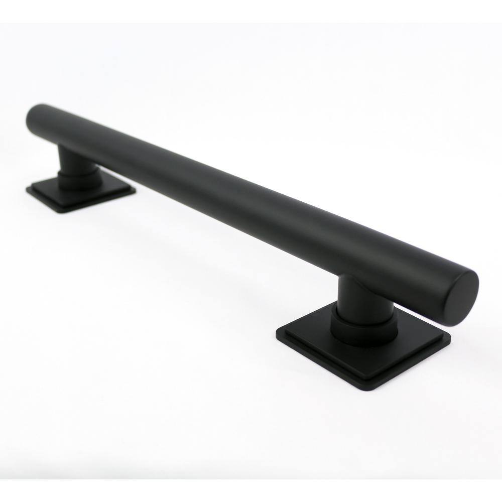 12-inch Matte Black Stainless Steel Wall Mounted Grab Bar