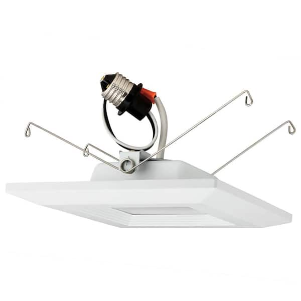 Sunlite 5 in. Housing Required 4000K Remodel IC Rated Square Dimmable ENERGY STAR Integrated LED Recessed Light Kit