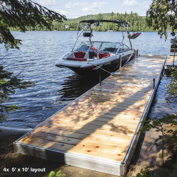 Multinautic QPF-495 5 ft. x 40 ft. Floating Aluminum 'P' Dock Kit