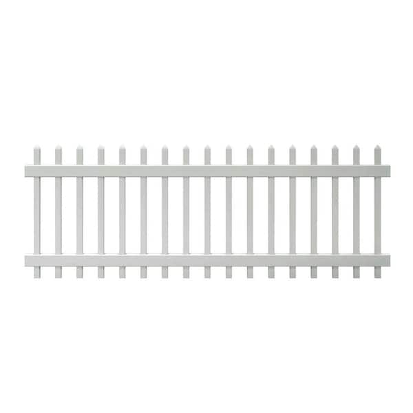 Veranda Chelsea 3 ft. H x 8 ft. W White Vinyl Spaced Picket Fence Panel