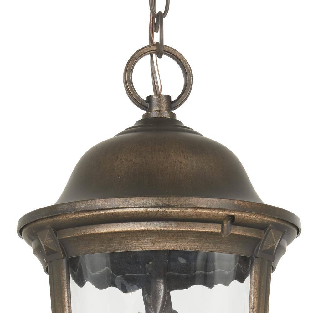 Havenwood Tauira Bronze & Alder Silver 3-Light Outdoor Hanging Lantern