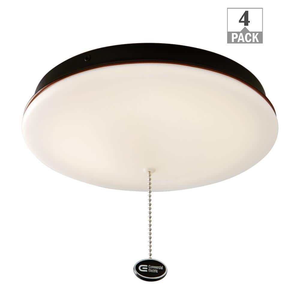 10 in. Oil Rubbed Bronze Closet Light w/ Pull Chain LED Flush Mount Ceiling