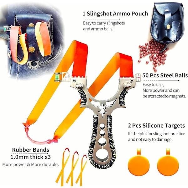 Justincity Sling Shot Set for Adults, Sling Shot Gun with Aiming