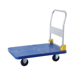 Folding Platform Cart Heavy Duty Hand Truck Moving Push Flatbed Dolly Cart for Warehouse & Home, 660 lbs Weight Capacity