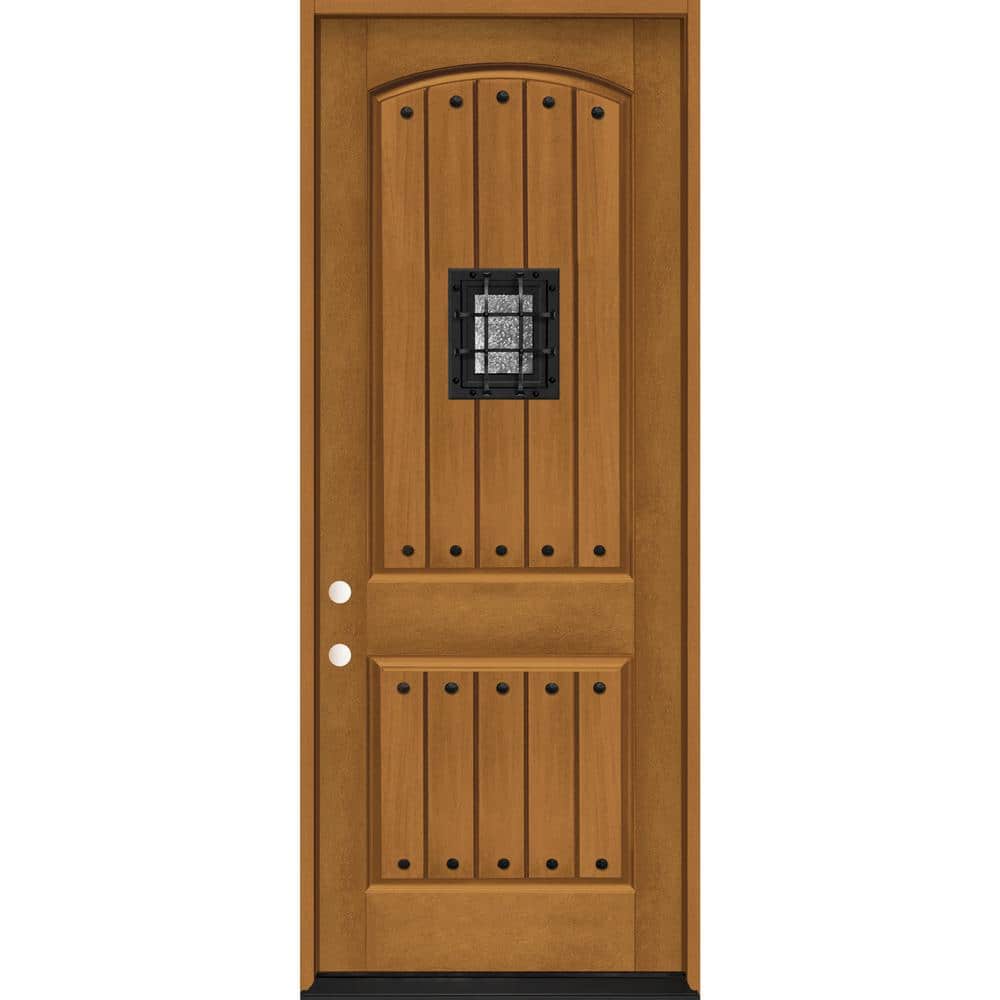 36 in. x 96 in. 2-Panel Right-Hand/Inswing Autumn Wheat Stain Fiberglass Prehung Front Door with 4-9/16 in. Jamb Size price history on PriceWatchPro