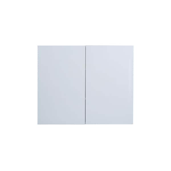 Radiance 24 in. W x 12 in. D x 30 in. H Ready to Assemble Slab Wall Kitchen Cabinet in White Gloss