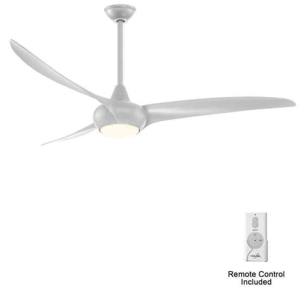 MINKA-AIRE Light Wave 65 in. Integrated LED Indoor Silver Ceiling