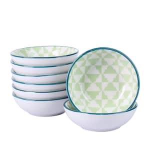 Midori 8-Pieces Green 3.5 in. Porcelain Appetiser and Dip Dishes (Set of 8)