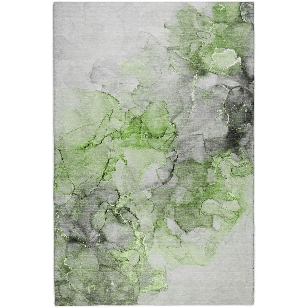 Dream Shag Premium Machine Washable Abstract ADS520 Green 10 ft. x 14 ft. Area Rug price history on PriceWatchPro