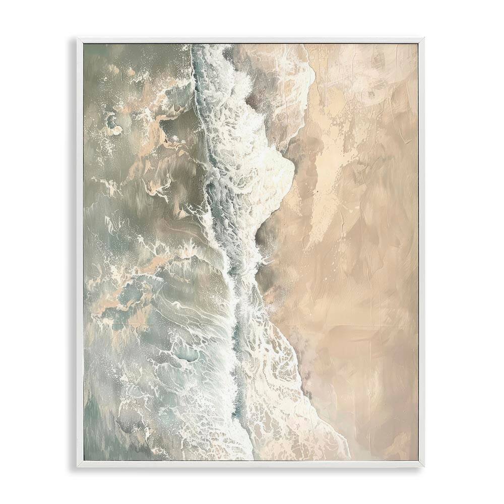Vertical Aerial Beach by Petal Prints Design White Framed Nature Giclee Art Print 14 in. x 11 in. price history on PriceWatchPro