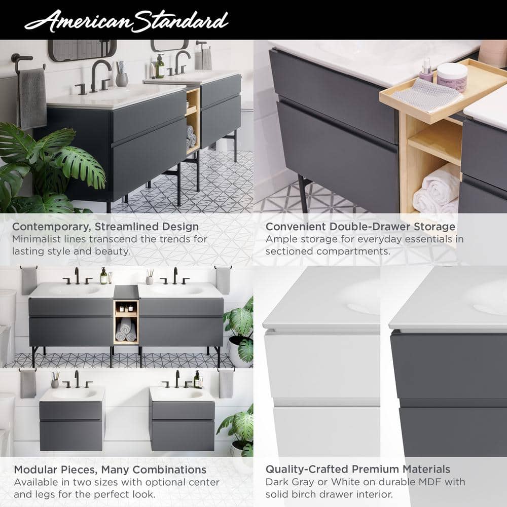 Studio S 24" White Wall-Mounted Single Vanity Cabinet