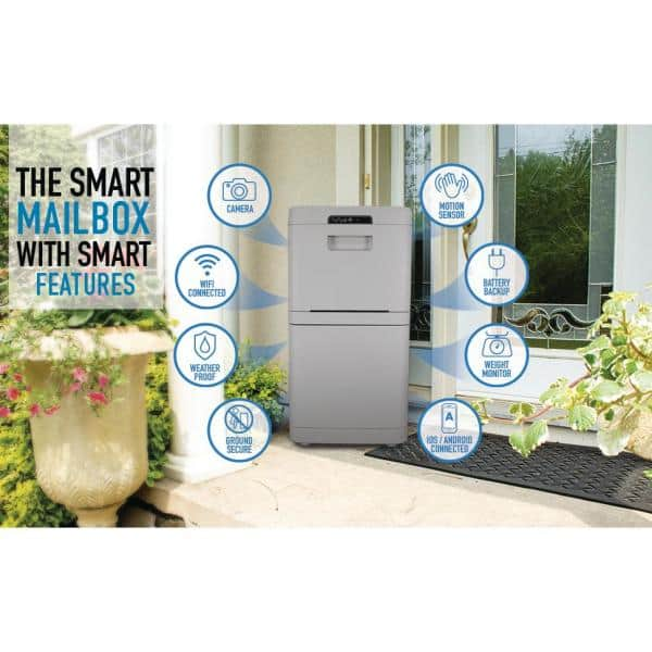 Danby Gray Floor Mount Smart Parcel Security Mailbox DPG37G The