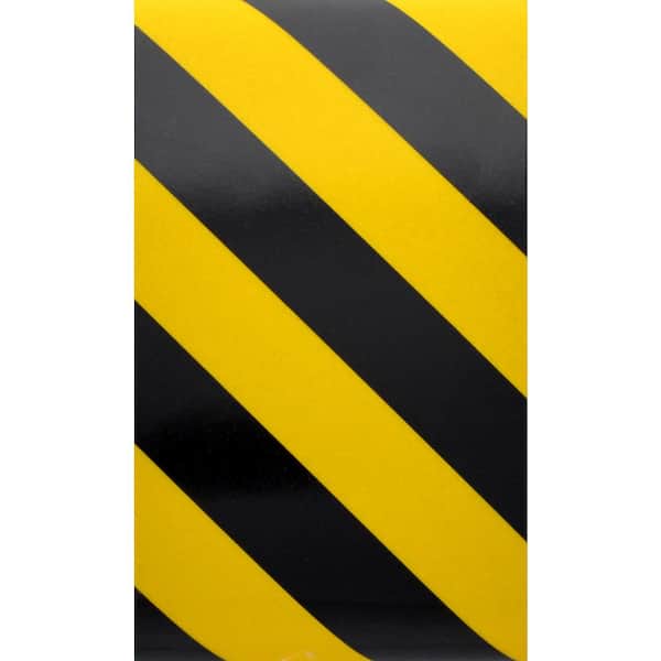 24 in. x 2 in. Yellow and Black Reflective Safety Tape