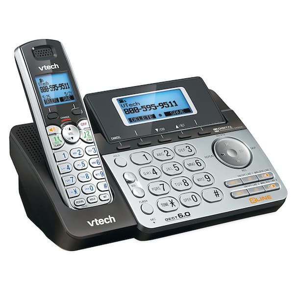 VTech Cordless 2-Line Phone System with Digital Answering System, Single-Handset System