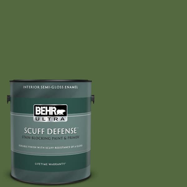 BEHR ULTRA 1 gal. #M380-7 Alfalfa Extract Extra Durable Semi-Gloss Enamel Interior Paint & Primer