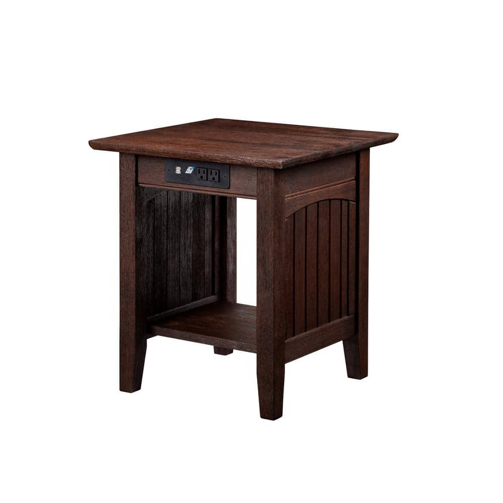 Nantucket White End Table with Charging Station - thumbnail 10