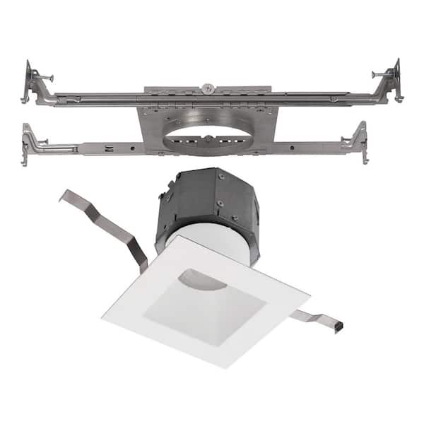 WAC LIMITED Pop-In 4 in. Square Downlight Tunable CCT New Construction Canless White Integrated LED Recessed Light Kit