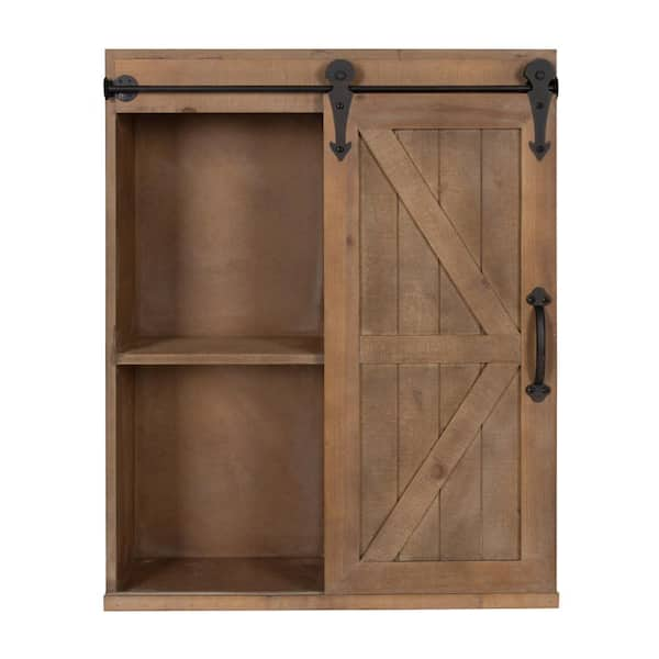 30 X 28 Barnhardt Decorative Wooden Wall Cabinet With 2 Sliding